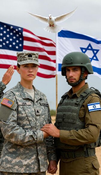 Image accompanying the article on Marine Brian McGinnis shouting in a Senate hearing and why the US-Israel alliance is America First.